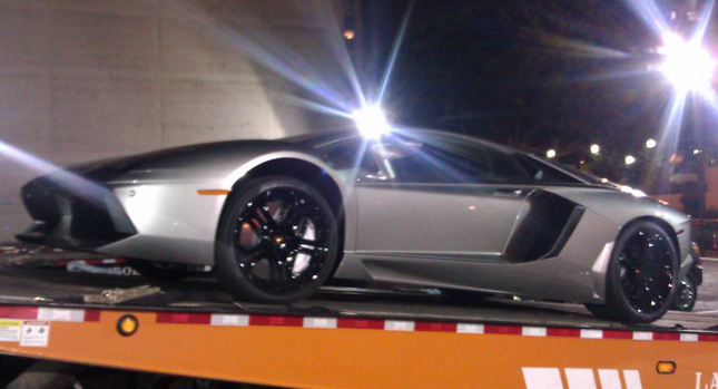  Batman's New Wheels: Lamborghini Aventador LP 700-4 Captured During Filming