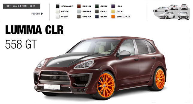  Time Waster of the Day: Lumma Design's Crazy Detailed Porsche Cayenne Configurator