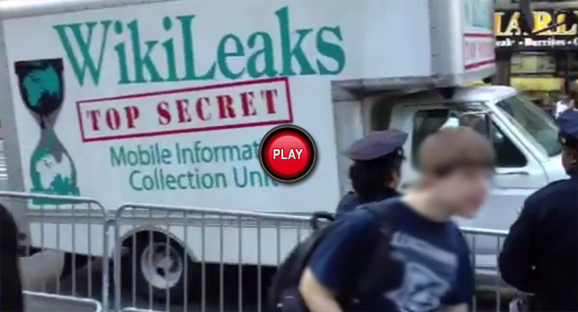  Video Shows WikiLeaks Truck Towed by NYPD During Occupy Wall Street Protests
