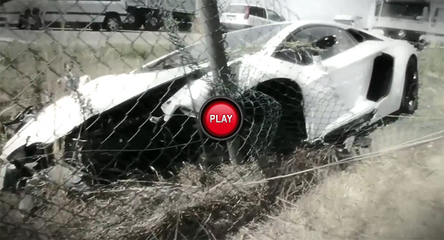  Video Footage from the Lamborghini Aventador LP700-4 Crash in Italy