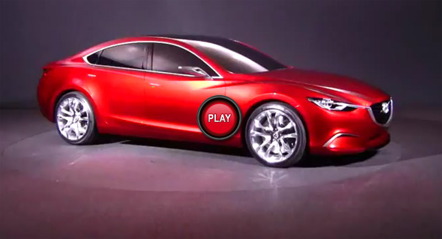  Mazda Takeri Sedan Concept Smiles for the Video Camera