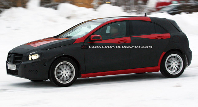  SPIED: 2012 Mercedes A-Class Hatchback Stretches Out in the Snow