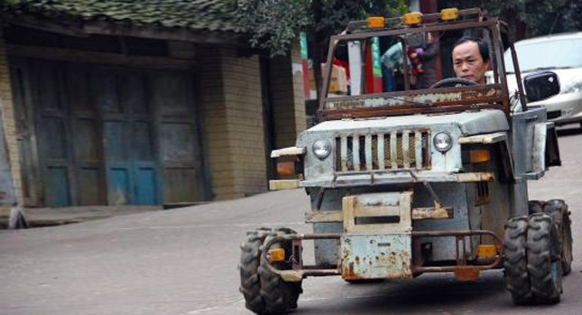  A Chinese Man Builds an Eco-Friendly Hummer from Scratch for $630