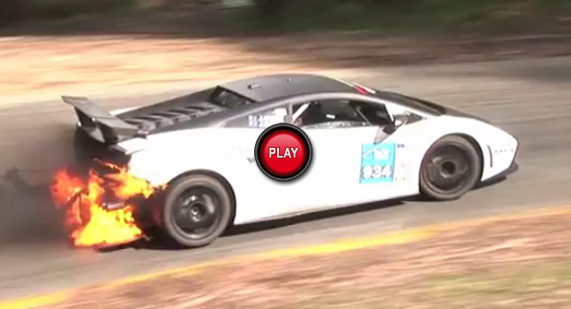  Great Balls of Fire: Racing Driver Wins Rally even though his Lamborghini was Burning up