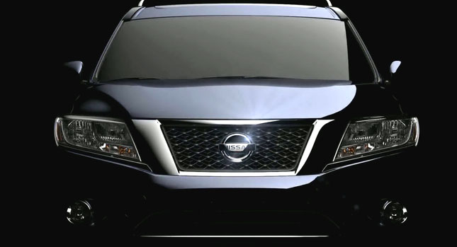  2013 Nissan Pathfinder Study Shows its Face and Tail