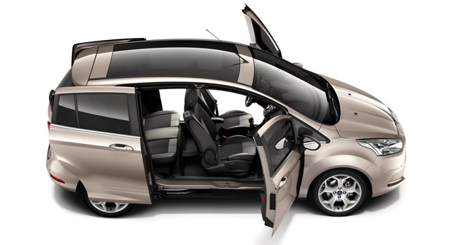  New 2012 Ford B-MAX Opens Up to Us, Shows its Sliding Doors