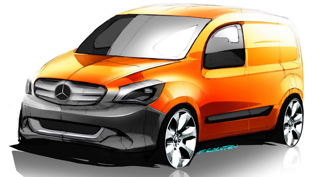  Mercedes-Benz Sketches New Citan Deliver Van Co-Developed with Renault-Nissan