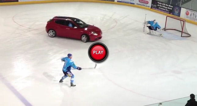  Alfa Romeo Giulietta goes on Ice to Play Some Hockey