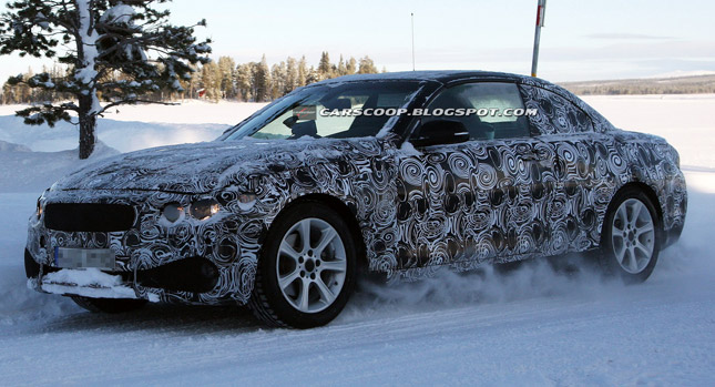  SCOOP: New BMW 3- or 4-Series Hardtop Convertible Nabbed Playing in the Cold