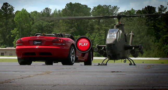  Top Gear USA Tries to Outsmart a Cobra Attack Chopper with a Dodge Viper