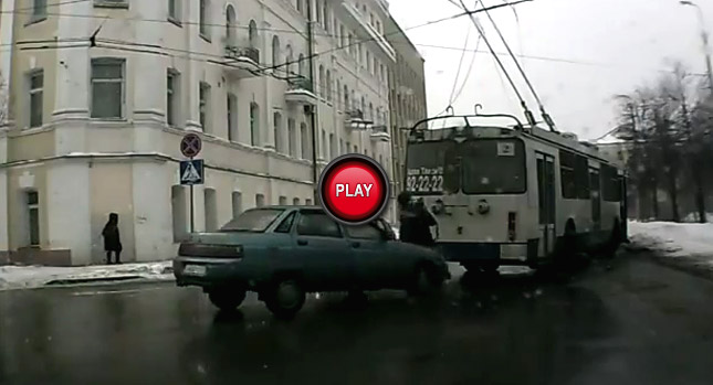  Lucky Strike: Lada Rams into a Trolley Driver
