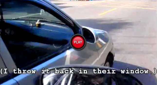  Trashy Payback: Motorcyclist Throws Garbage Back Into Car