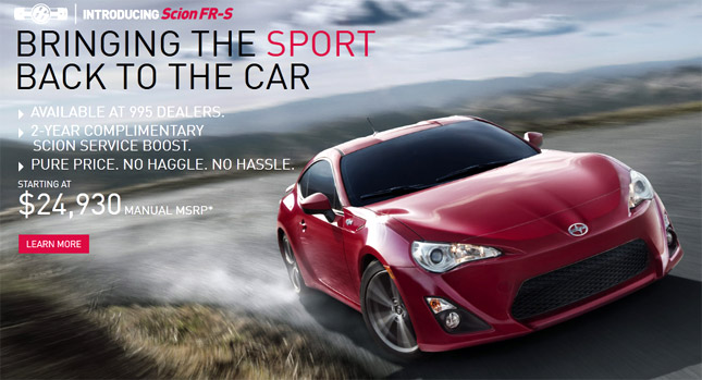 Scion Officially Confirms New 2013 FR-S Coupe’s Pricing and Specs, Starts from $24,200*