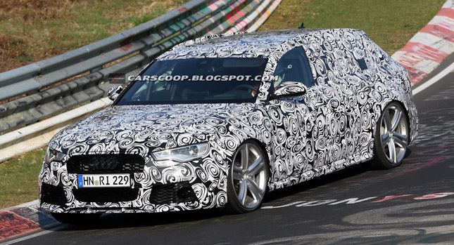  Spy Shots: 2014 Audi RS6 Avant Shows up at the Nürburgring Wearing its Production Body