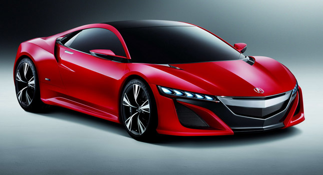  Acura Shows NSX Concept in a New Red Shade at the Auto China 2012
