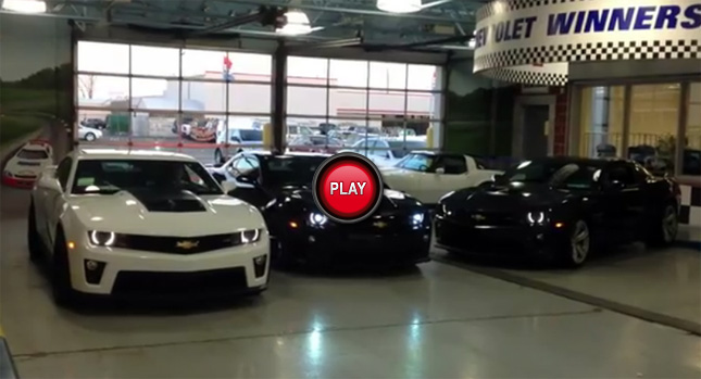  A Trio of 2012 Chevy Camaro ZL1s Playing a V8 Tune