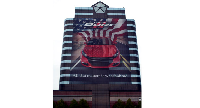  Chrysler Group Celebrates 2013 Dodge Dart Production Launch with a Giant Wrap