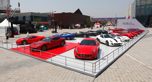  New Ferrari Myth Exhibition Opens at Shanghai Expo Park in China