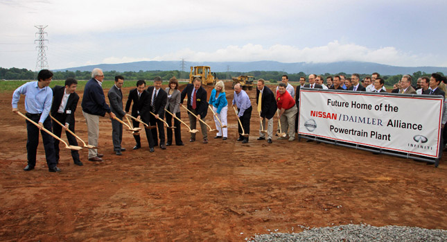  Nissan Begins Works on New Infiniti and Mercedes-Benz Engine Plant in Tennessee