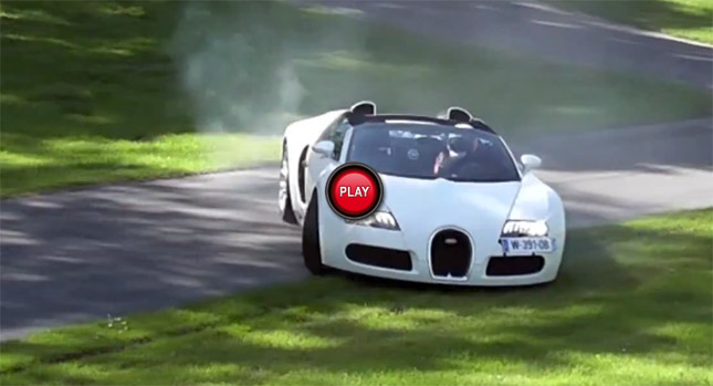  Close Call for Bugatti Veyron Grand Sport During Hill Climb