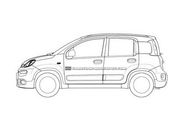 New 13 Fiat Panda 4x4 Soft Crossover Revealed In Patent Drawings Carscoops