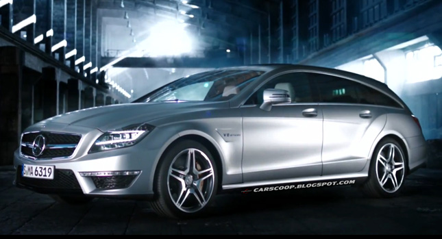 Mercedes Benz Inadvertently Reveals Cls 63 Amg Shooting Brake In Video Carscoops