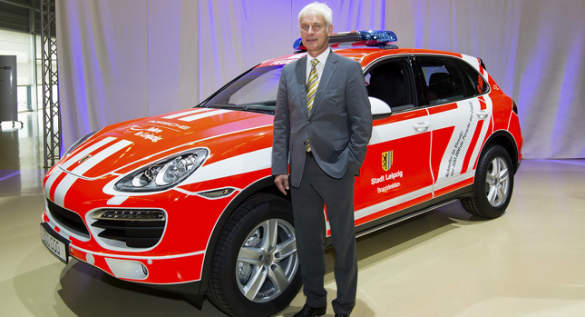  Porsche's Leipzig Factory Builds 500,000th Vehicle, a Cayenne V8 for the Fire Brigade