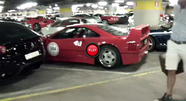  What a Scene: 140 Ferraris Parked in the Same Garage!
