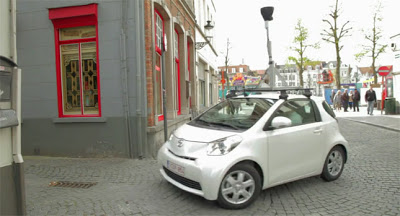  Toyota iQ Collects Imagery for Street View in Belgium