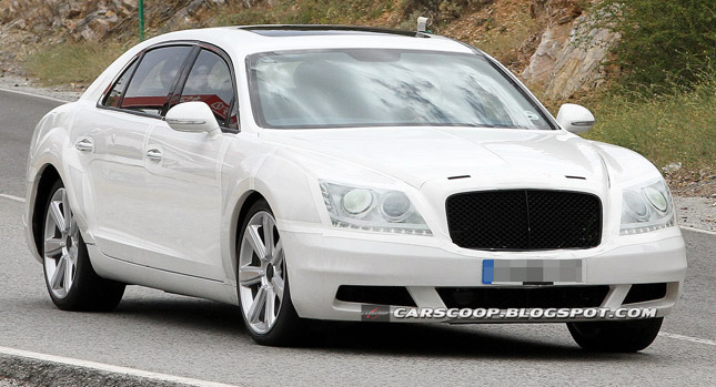 Spy Shots: 2014 Bentley Continental Flying Spur Prototype Caught with Fake S-Class Camo
