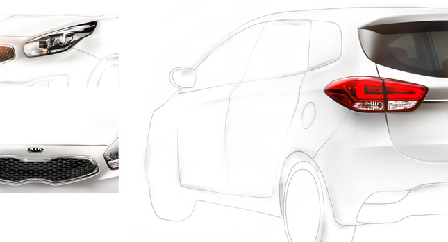  New Kia Carens Compact Minivan Sketched Once Again