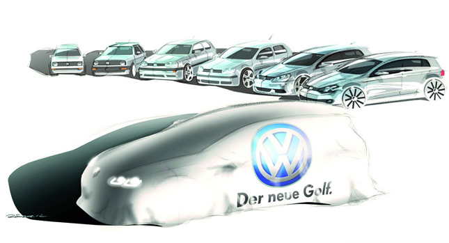  First Official Teasers of New 2013 Volkswagen Golf Mk7