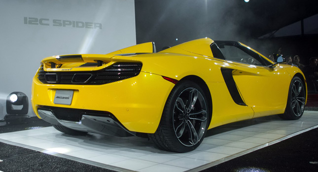  McLaren Shows Off New 12C Spider in Monterey, Priced from $265,750 in the U.S. [w/Video]