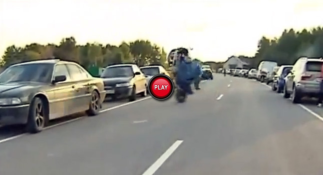  Motorcycle Wheelie Ends in Pain and Destruction