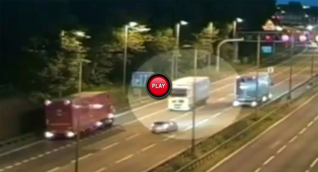  Plum Drunk Lorry Driver Goes on the Wrong Way of the UK's M6 Motorway
