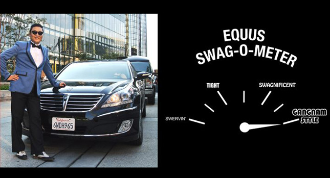  Hyundai Tries to Catch Star Dust Coming Off Korean Rapper PSY – Does it Make the Equus Look Cooler?