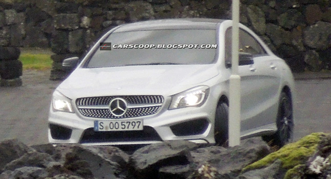  New Mercedes-Benz CLA Compact Four-Door Coupe Caught Undisguised During Photo Shoot!