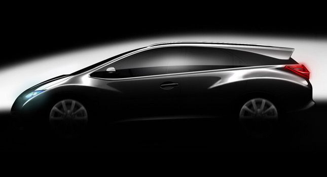  Honda Teases New Civic Station Wagon and Shows New Civic 1.6L Diesel in Paris