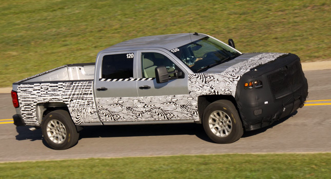  GM Drops New Photo of 2014 Chevrolet Silverado with Less Camouflage