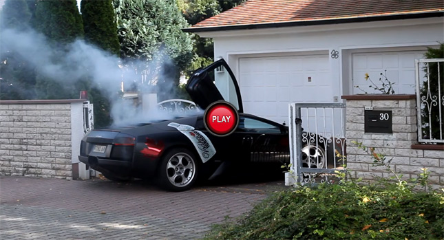 Lamborghini Murcielago Owner Keeps Revving Smoking Engine, or so we're Led to Believe…