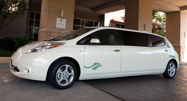  Eco-Conscious Nissan Leaf Stretch Limousine for Eight Goes Under the Hammer