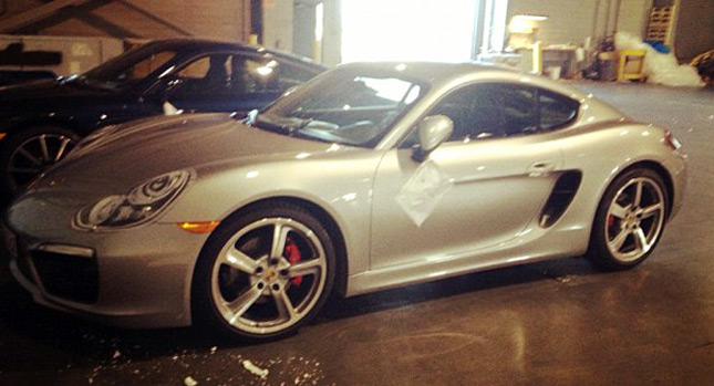  New 2013 Porsche Cayman Spotted Undisguised at a Warehouse!