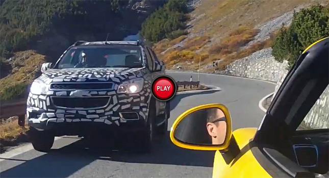  U Spy: CarScoop Reader Meets Camouflaged Trailblazer at Stelvio Pass in Italy