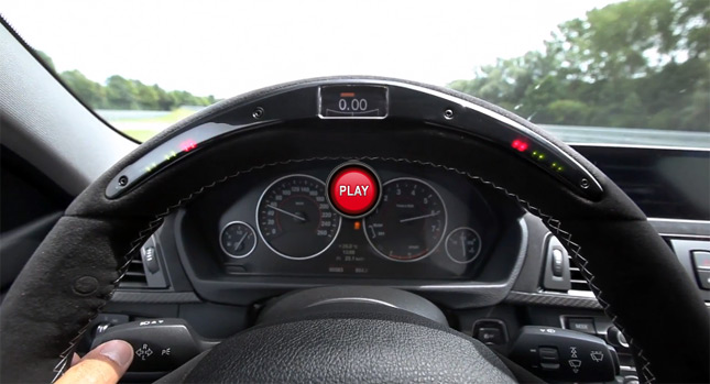  Watch BMW's Optional M Performance Steering Wheel with Race Display in Action
