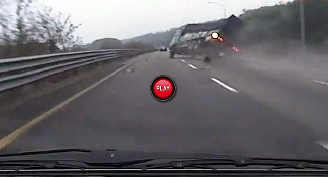  Watch the Devastating Effects of a Truck's Tire Exploding on a Taiwanese Highway