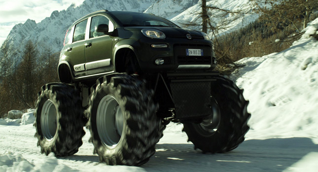  Panda Monster Truck was Built by Fiat on a Jeep Floor to Star in a New TV Spot [w/Video]