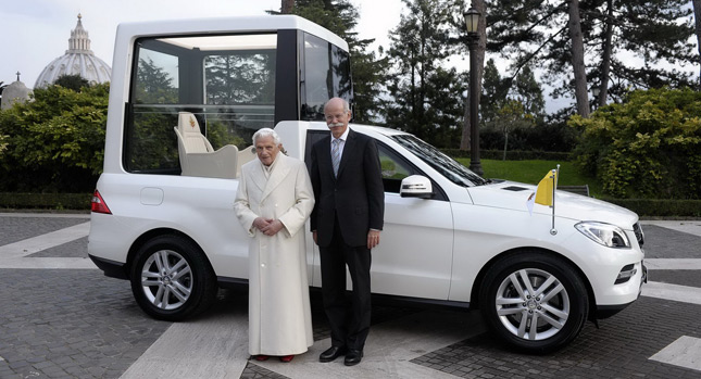  Quick, to the Popemobile: Mercedes-Benz Delivers New Ride to the Leader of the Catholic Church