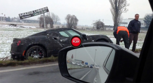  Oh, Oh, Someone Just Ditched an Alfa Romeo 4C Prototype…