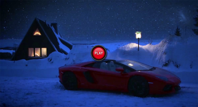  Santa Claus Chills Out with Lamborghini Aventador LP700-4 Roadster