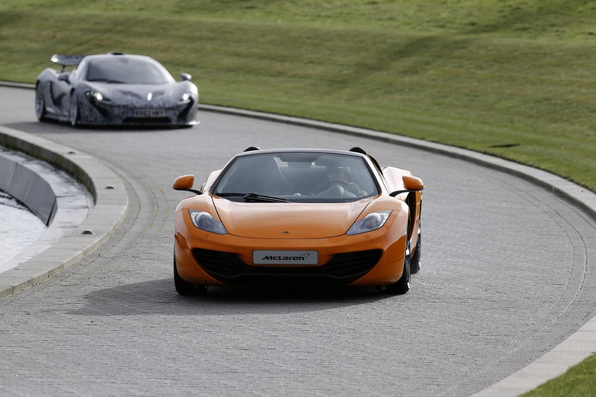 Mclaren P1 Shows Up Alongside Mp4 12c Spider In 2013 Formula 1 Car